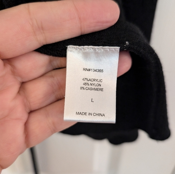 LAURIE FELT Cashmere Blend Open Front Belted Cardigan Sweater - Picture 5 of 6